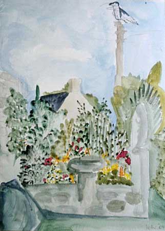 "Garten Frankreich", Aquarell , 32 x24 cm - 2004